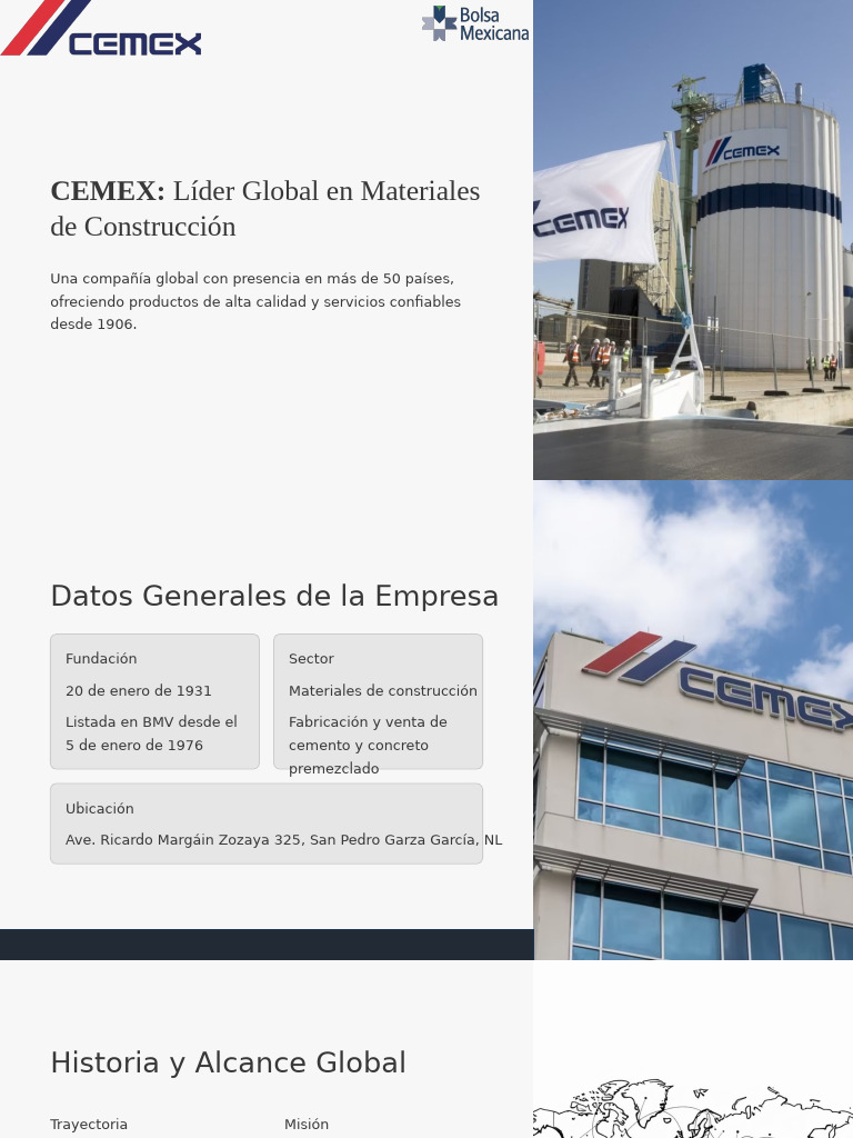 CEMEX Lider Global en Materiales de Construccion | PDF | Bolsa ...