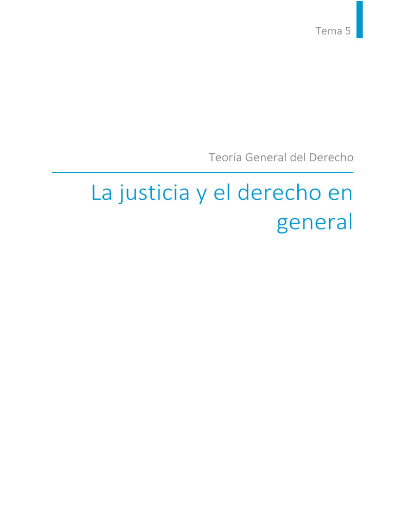 Tema 5 La Justicia y El Derecho en General Esl-ES | PDF | Justicia ...
