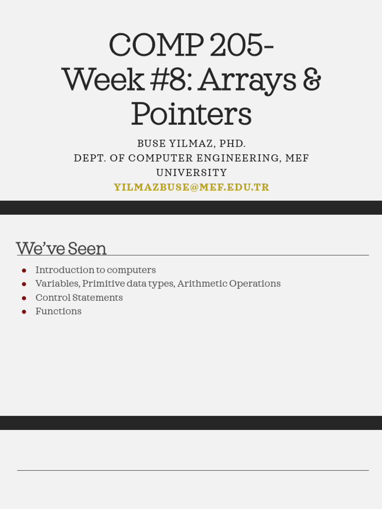 Arrays and Pointers in C Programming | PDF | Pointer (Computer ...