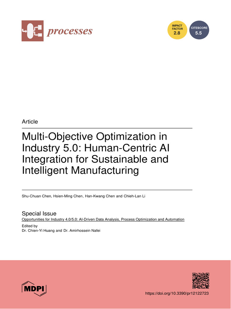 Multi-Objective Optimization in Industry 5.0 - Human-Centric AI ...