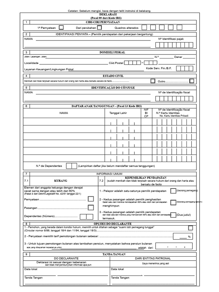 Panduan Deklarasi Pajak IRS 2023 | PDF