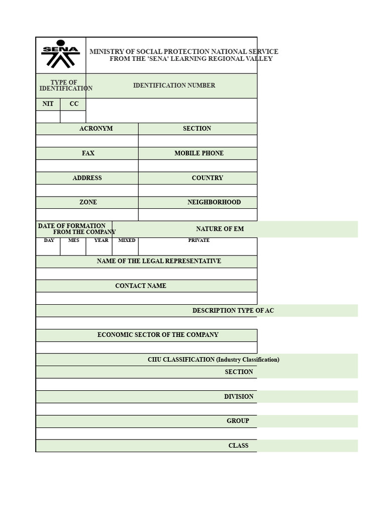 National Service Identification Form | PDF