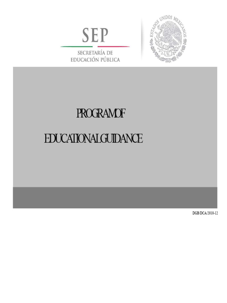 Educational Guidance Program Overview | PDF | Psychology | Vocational ...