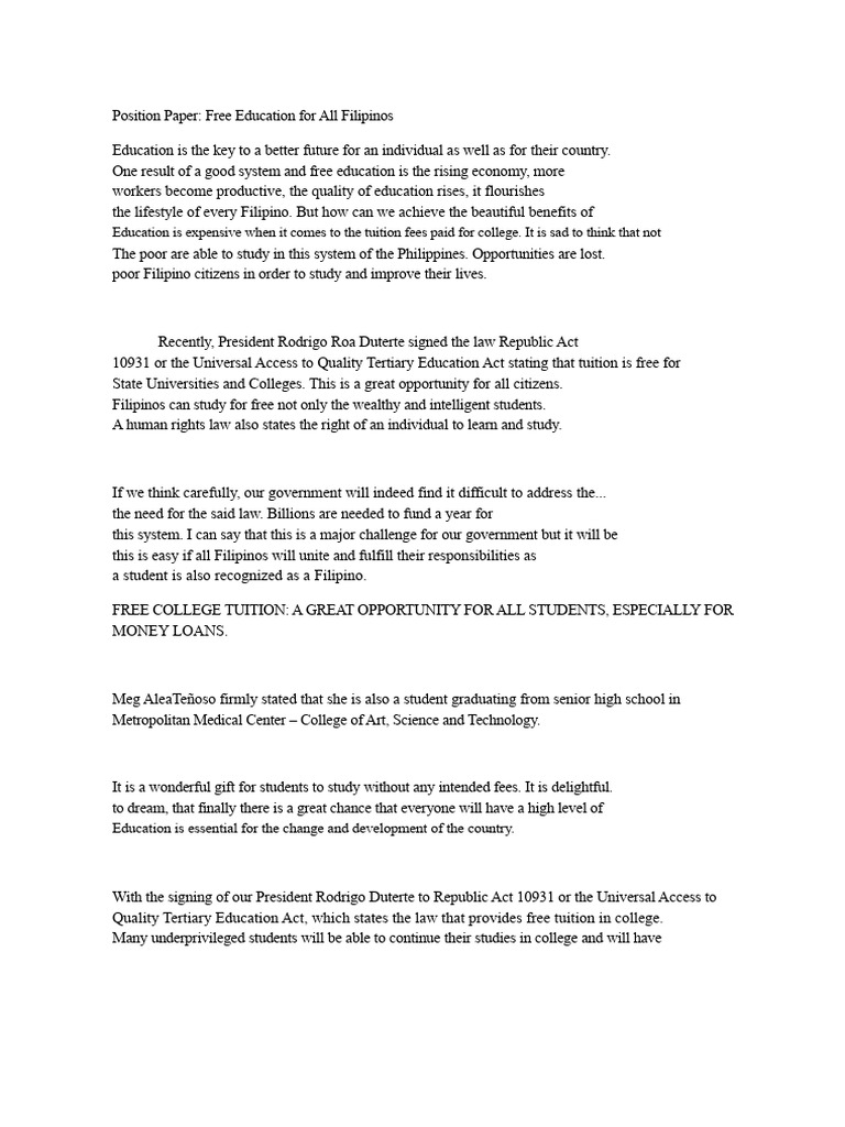 Position Paper | PDF