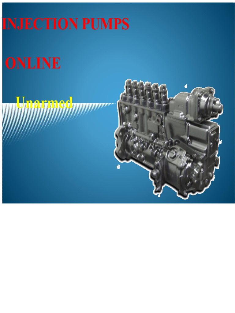 Inline Injection Pump Disassembly Guide | PDF | Fuel Injection | Pump