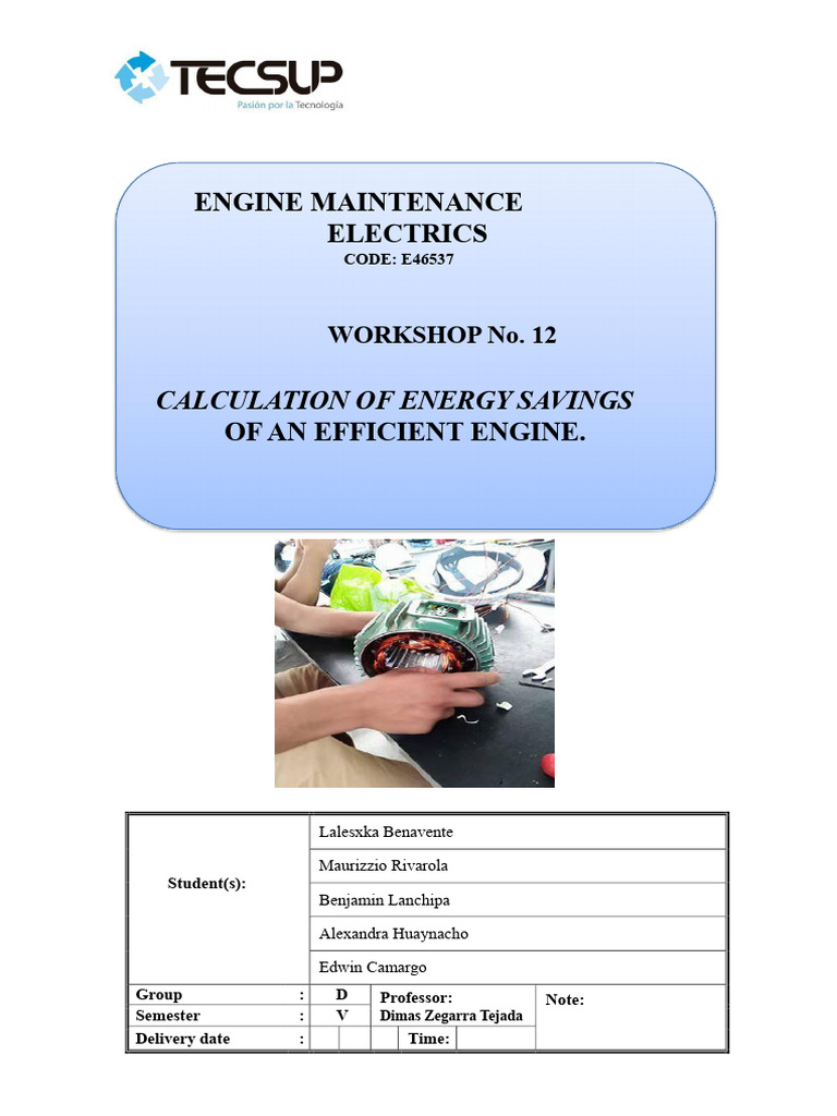 Energy Savings from Efficient Motors | PDF | Electric Motor | Engines
