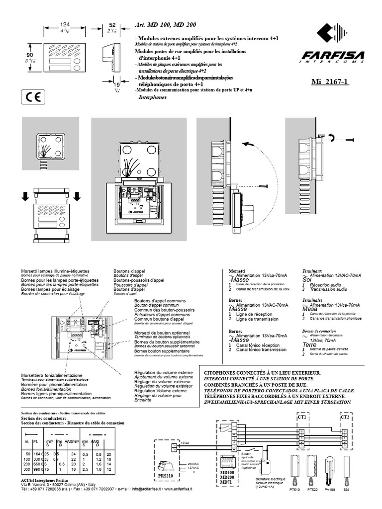 Modules intercom 4+1 et accessoires | PDF | Électronique ...