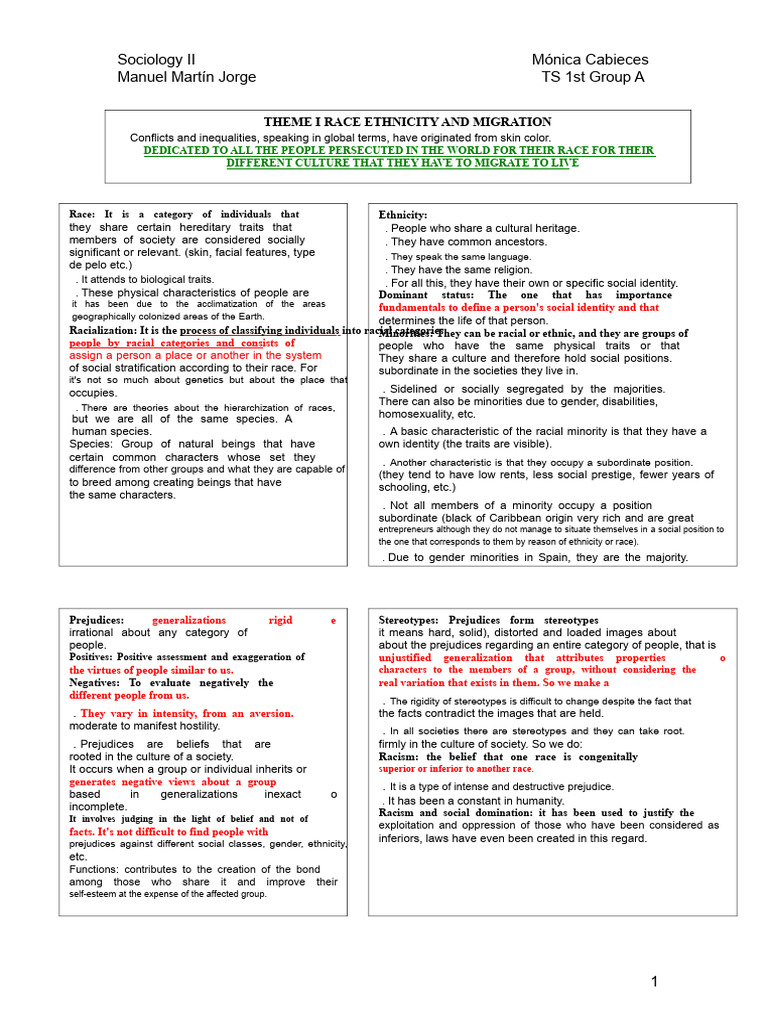 Race, Ethnicity, and Migration Insights | PDF | Prejudices | Race ...