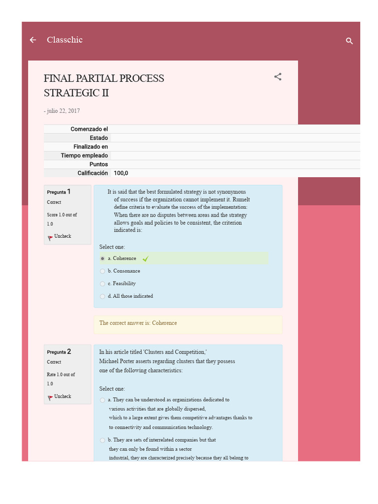 Final Partial Strategic Process Ii | PDF | Goal | Policy