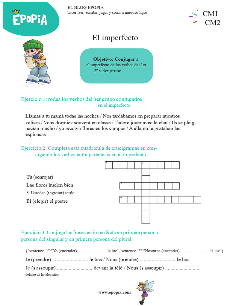 Ejercicios de Imperfecto en Francés | PDF | Lingüística | Semántica