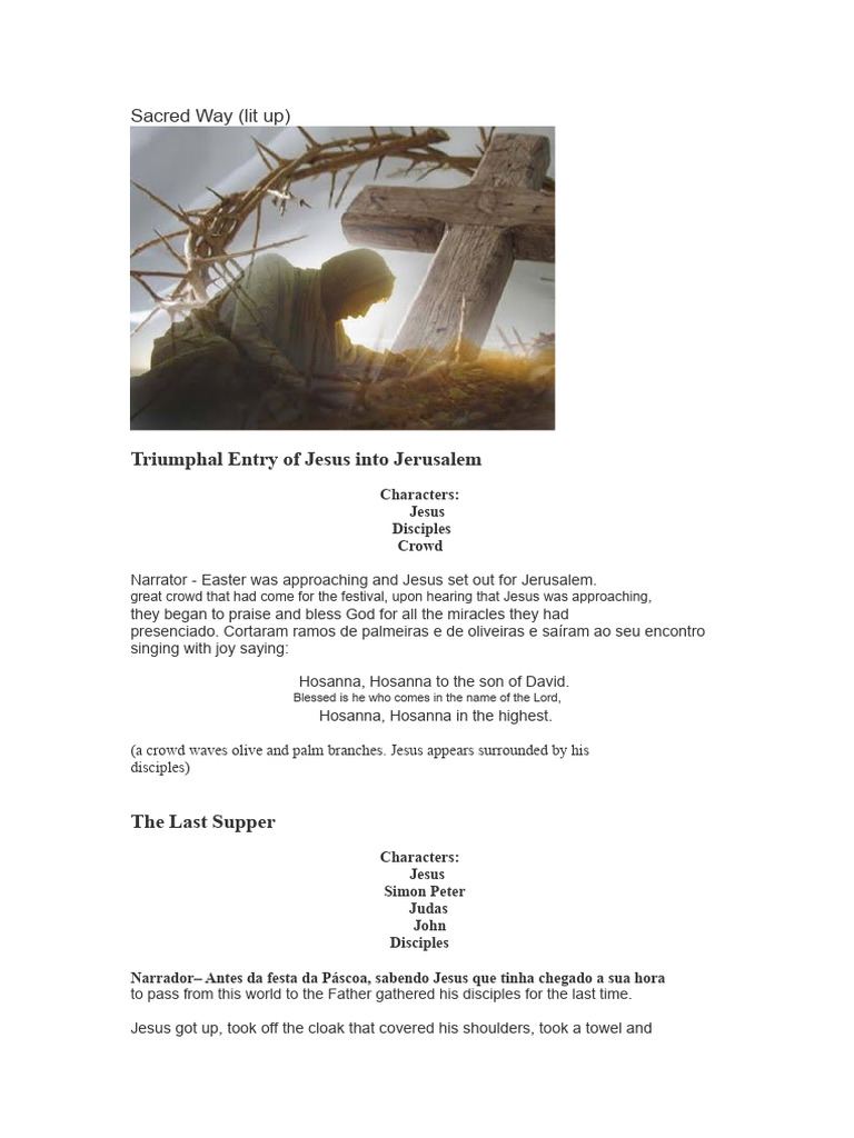 Jesus' Passion: From Entry to Crucifixion | PDF | Jesus | Judas Iscariot