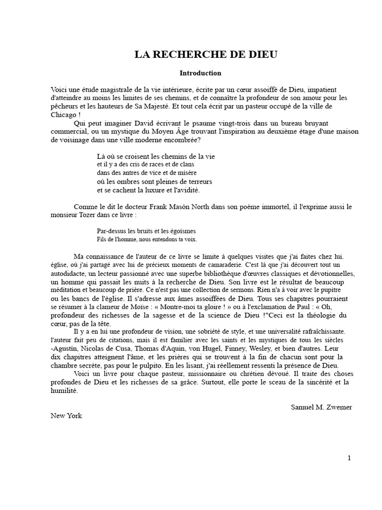 À la recherche de Dieu : une quête spirituelle | PDF | Tabernacle | Dieu