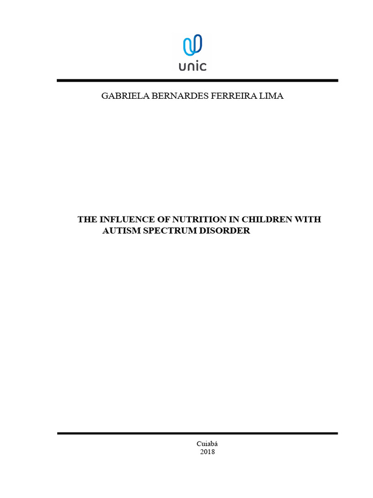 The Influence of Nutrition On Children With Asd | PDF | Autism ...