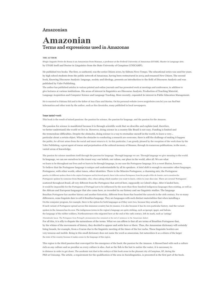 Amazonian Language and Culture Insights | PDF | Discourse | Linguistics