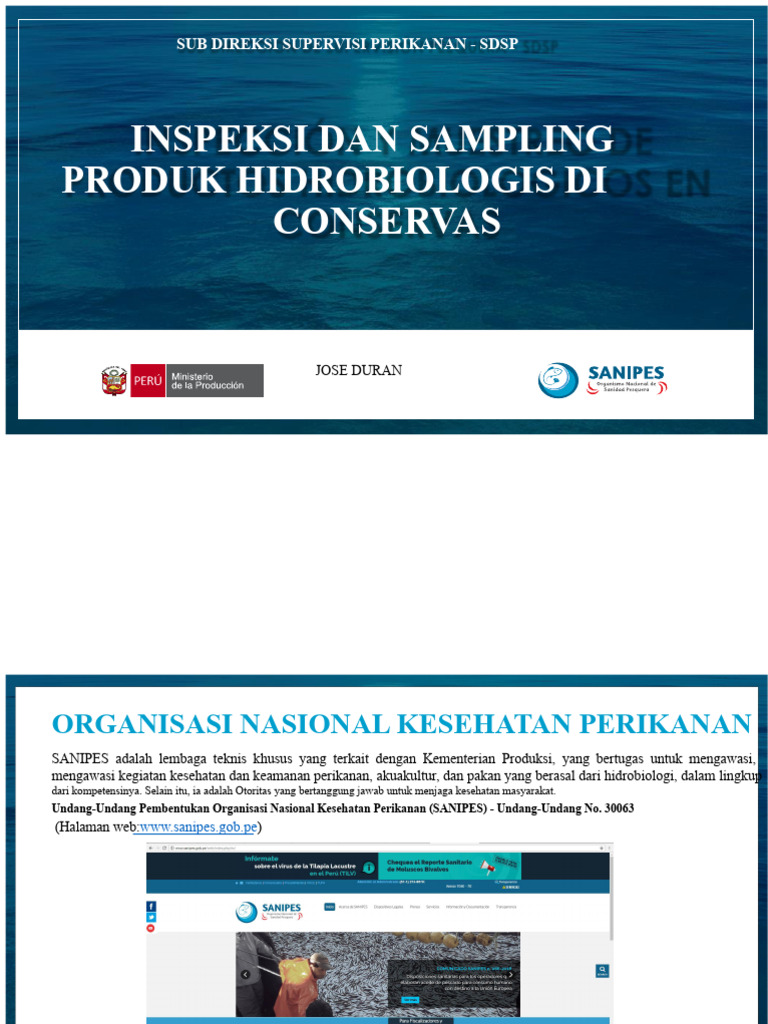 Panduan Inspeksi dan Sampling Produk Perikanan | PDF