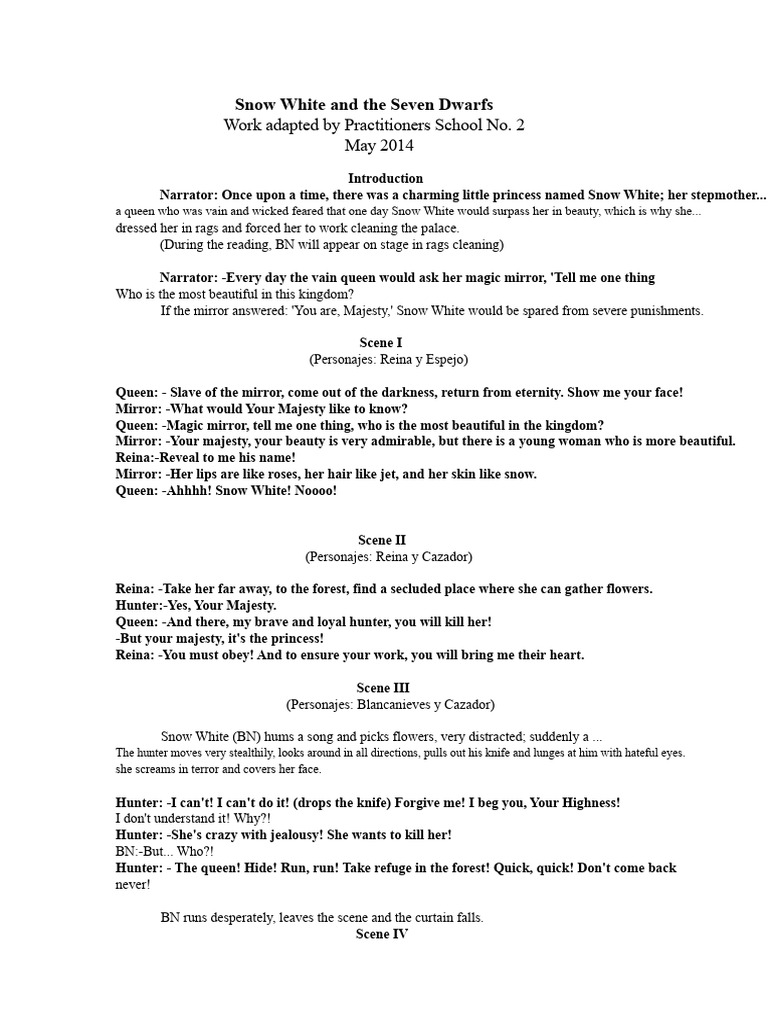 Snow White Script | PDF | Snow White