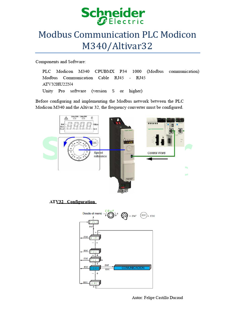 Modbus Setup for M340 & Altivar 32 | PDF | Input/Output | Programmable ...