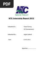 NTC Internship Report 2012