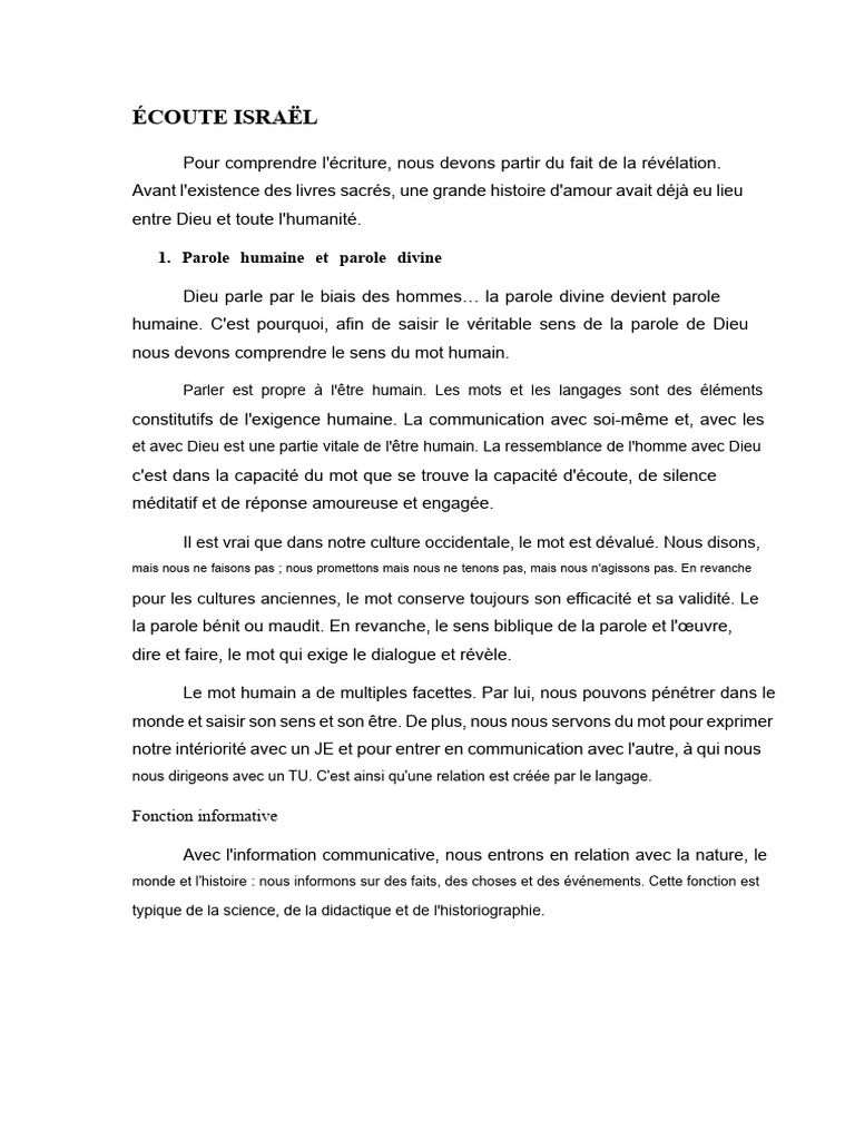 La Révélation Divine et Sa Transmission | PDF | Dieu | Bible