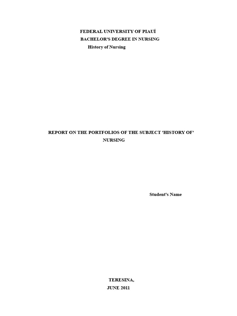 Report On The History of Nursing | PDF | Nursing | Florence Nightingale