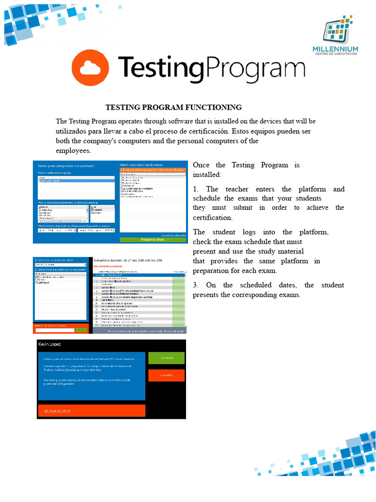 Testing Program for Certification Exams | PDF | Evaluation | Certification