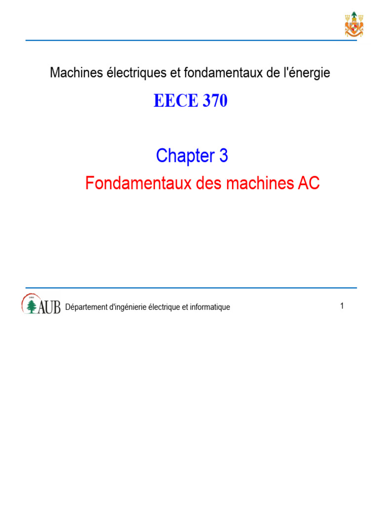 Fondamentaux des machines AC et tension | PDF | Champ magnétique | Machine