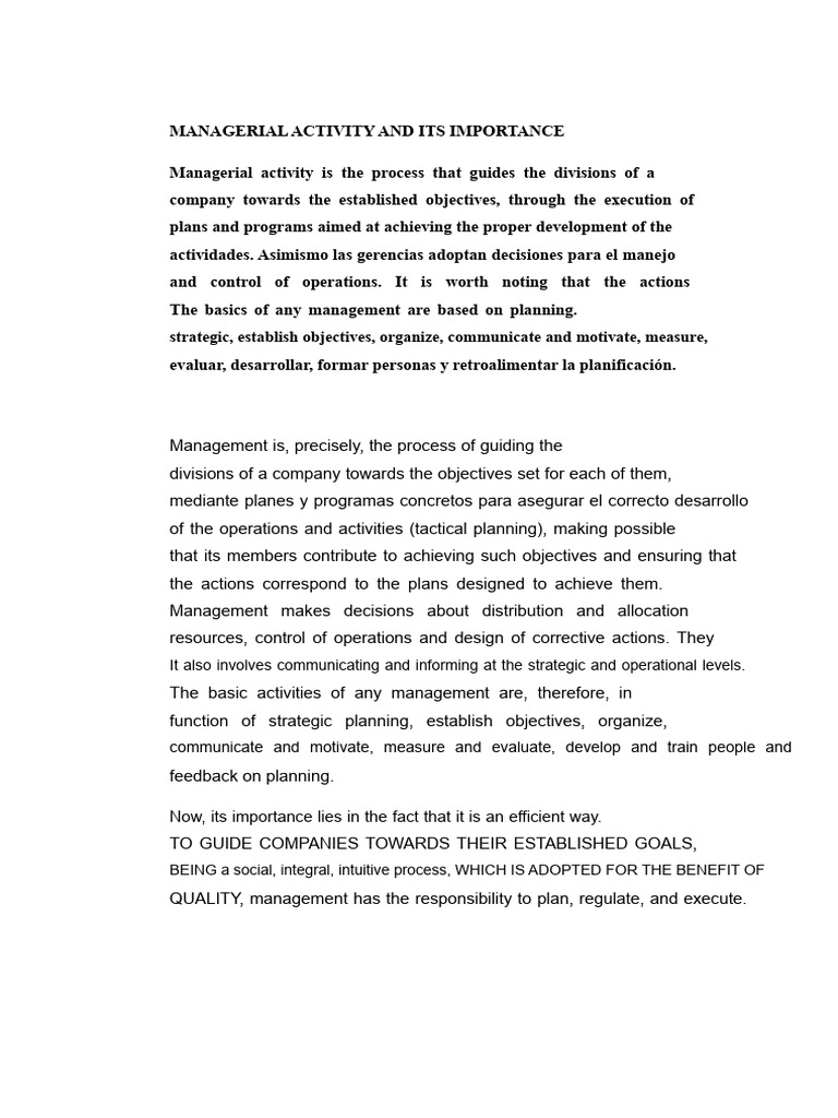 Managerial Activity | PDF | Attitude (Psychology) | Leadership