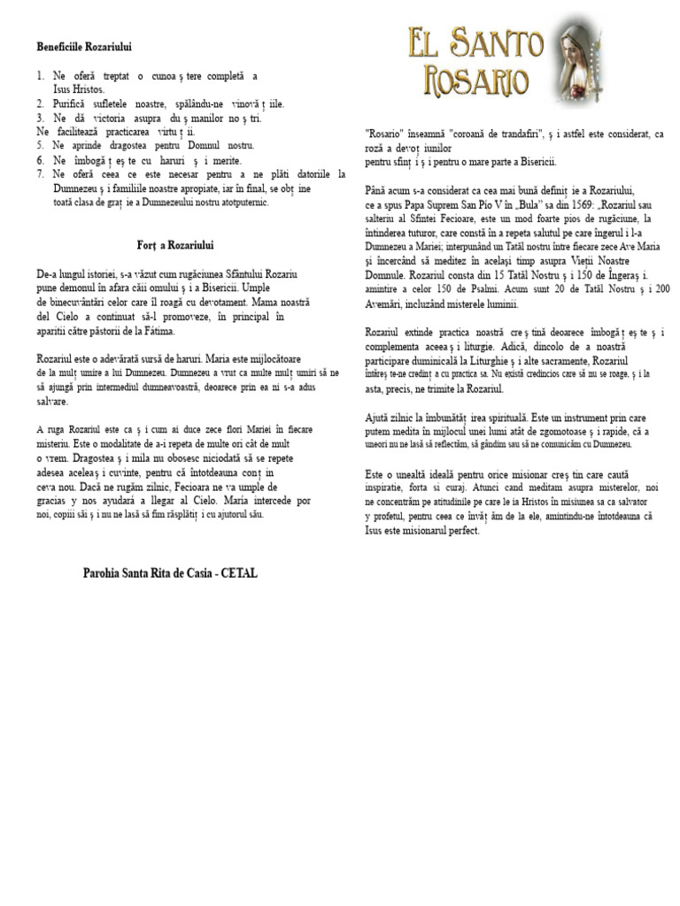 Sfântul Rozar | PDF