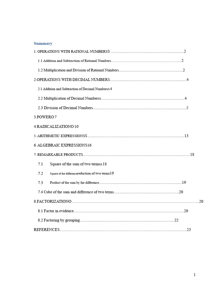 Operations with Numbers: A Comprehensive Guide | PDF | Multiplication ...