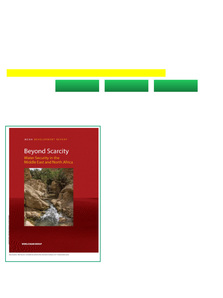(Ebook) Beyond Scarcity: Water Security in the Middle East and North ...
