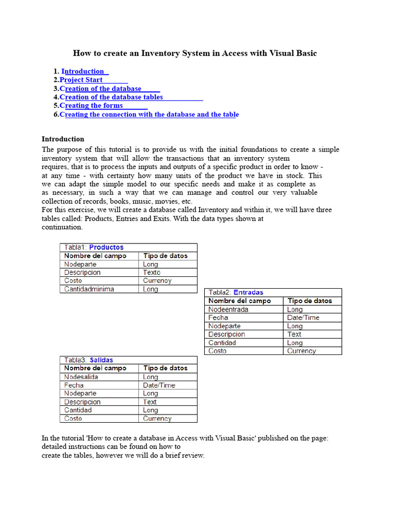 Build Inventory System in Access VB | PDF | Microsoft Access | Databases