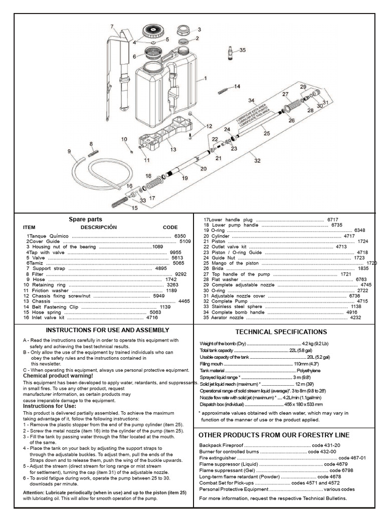 Firefighting Equipment Assembly Guide | PDF | Pump | Piston