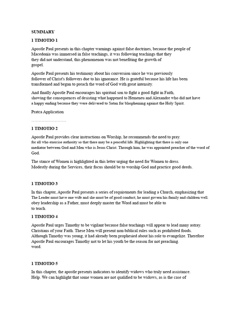 Apostle Paul's Guidance to Timothy | PDF | Paul The Apostle | Jesus