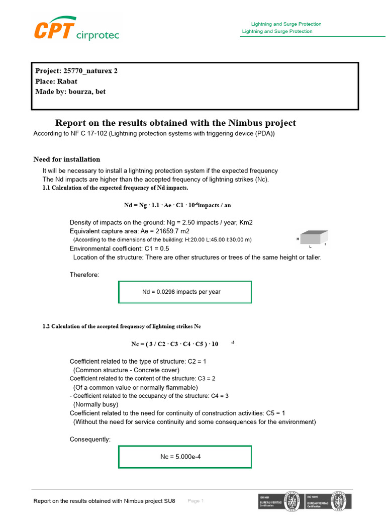 Lightning Protection System Analysis | PDF | Lightning