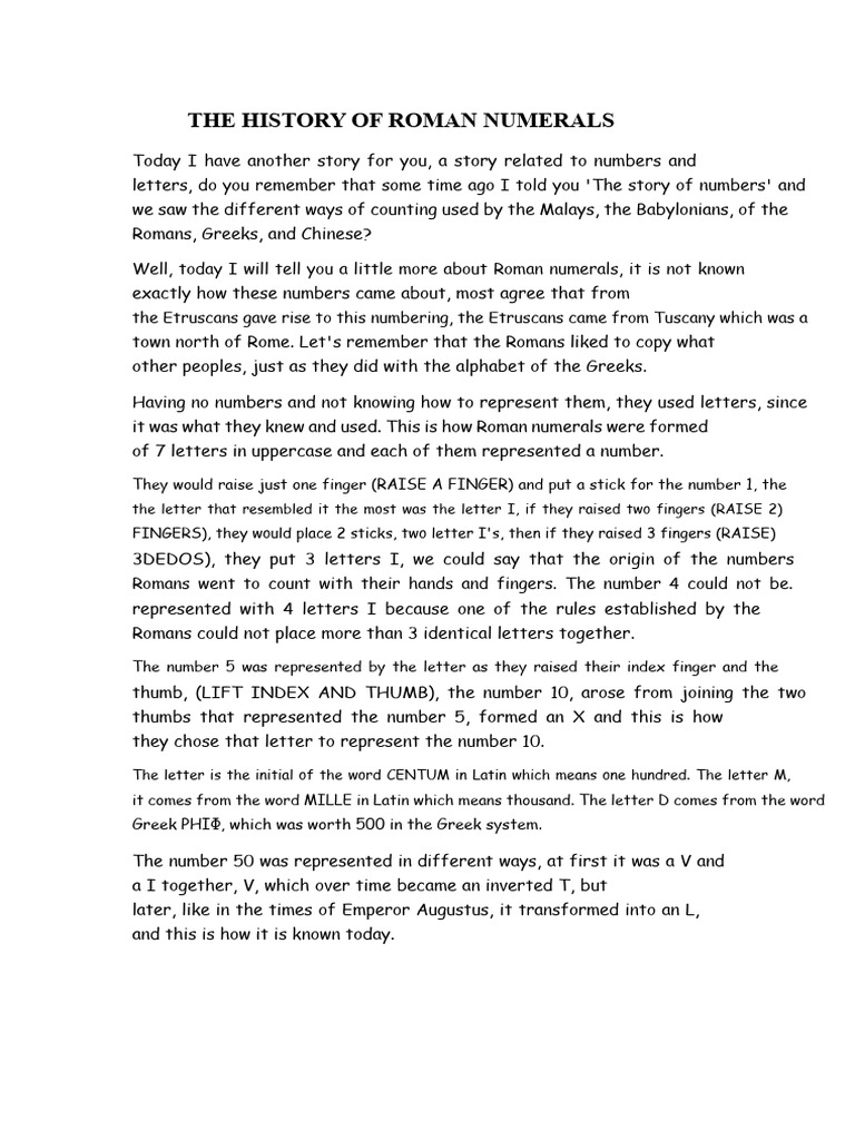 Understanding Roman Numerals History | PDF | Ancient Rome | Etruscan