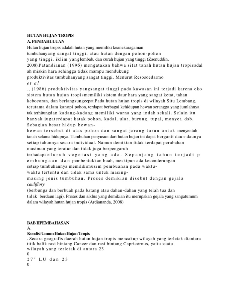 HUTAN HUJAN TROPIS