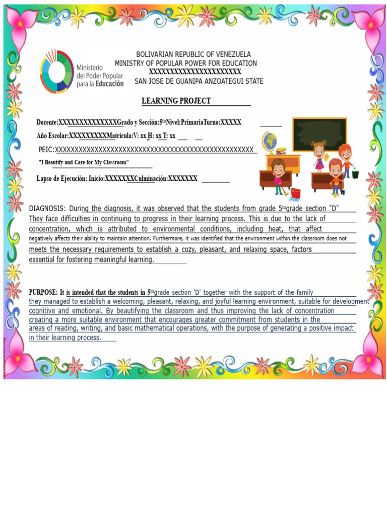 Classroom Beautification Project Plan | PDF | Communication | Learning
