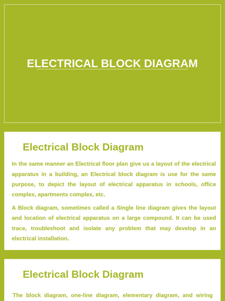 Electrical Block Diagram Overview | PDF | Manufactured Goods | Electric ...