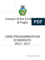 Amministrazione Comunale: Linee Programmatiche Di Mandato 2012-2017