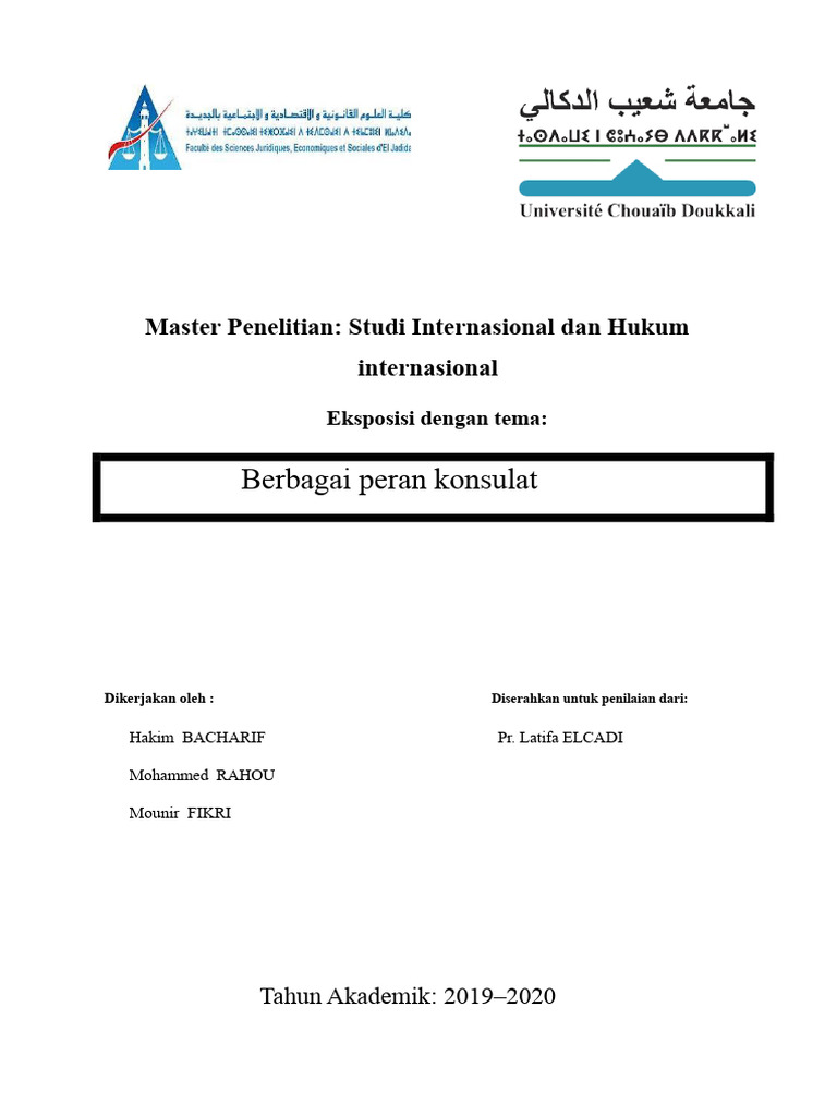 Peran dan Fungsi Konsulat Internasional | PDF