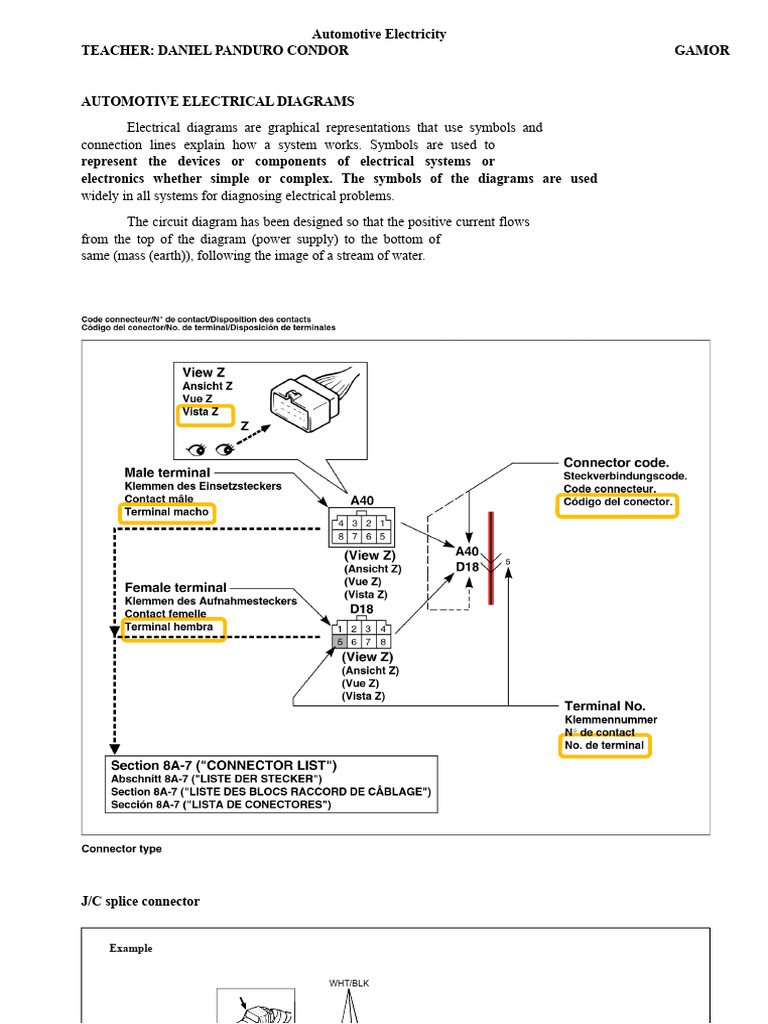 Separate 07 Automotive Electrical Diagrams | PDF | Electrical Connector ...