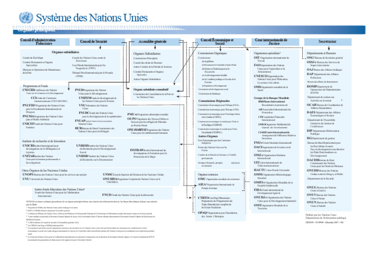Organes principaux du système ONU | PDF | Nations unies | Relations ...