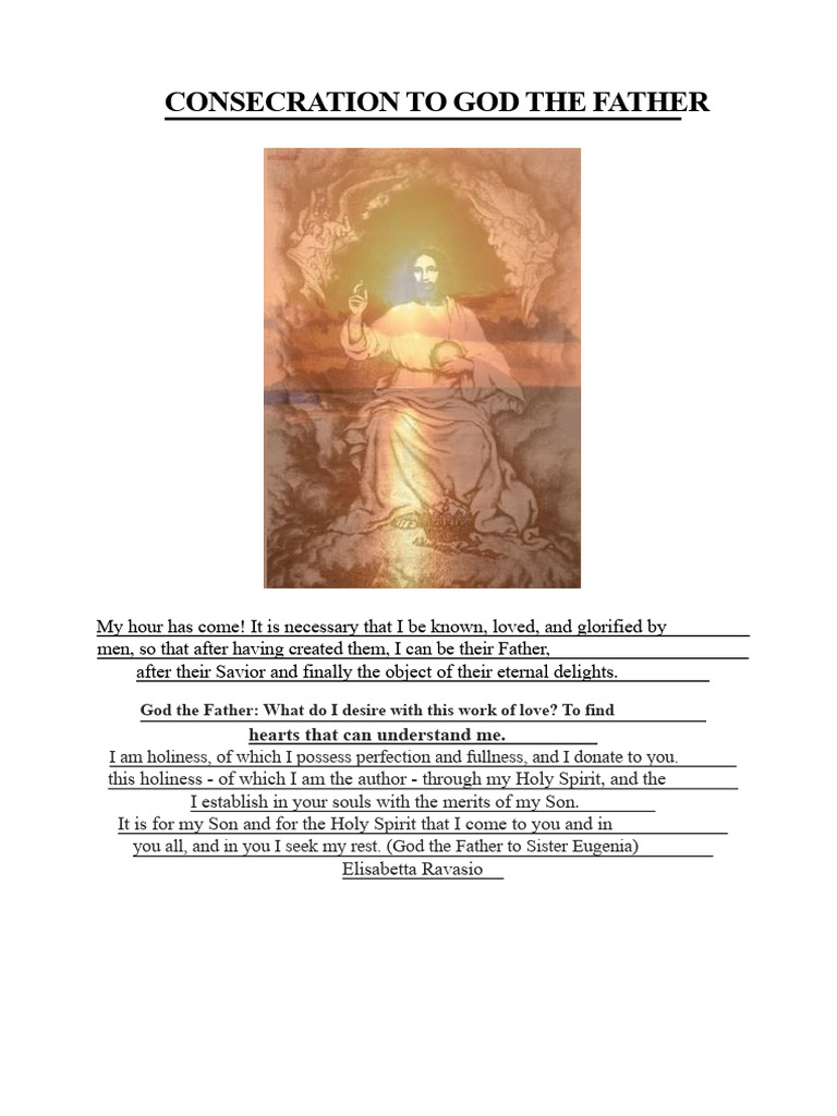God The Father Consecration 1 PDF | PDF | God The Father | Jesus