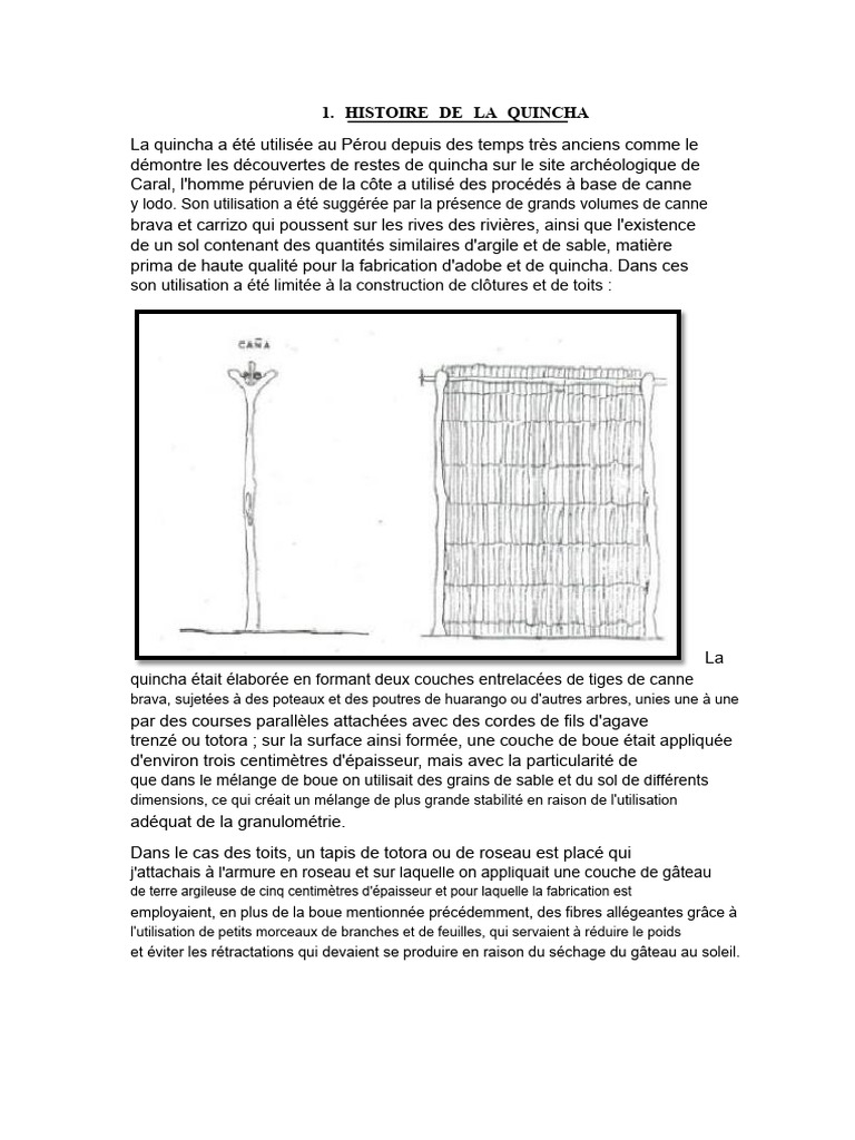 Histoire et caractéristiques de la quincha | PDF | Génie du bâtiment ...