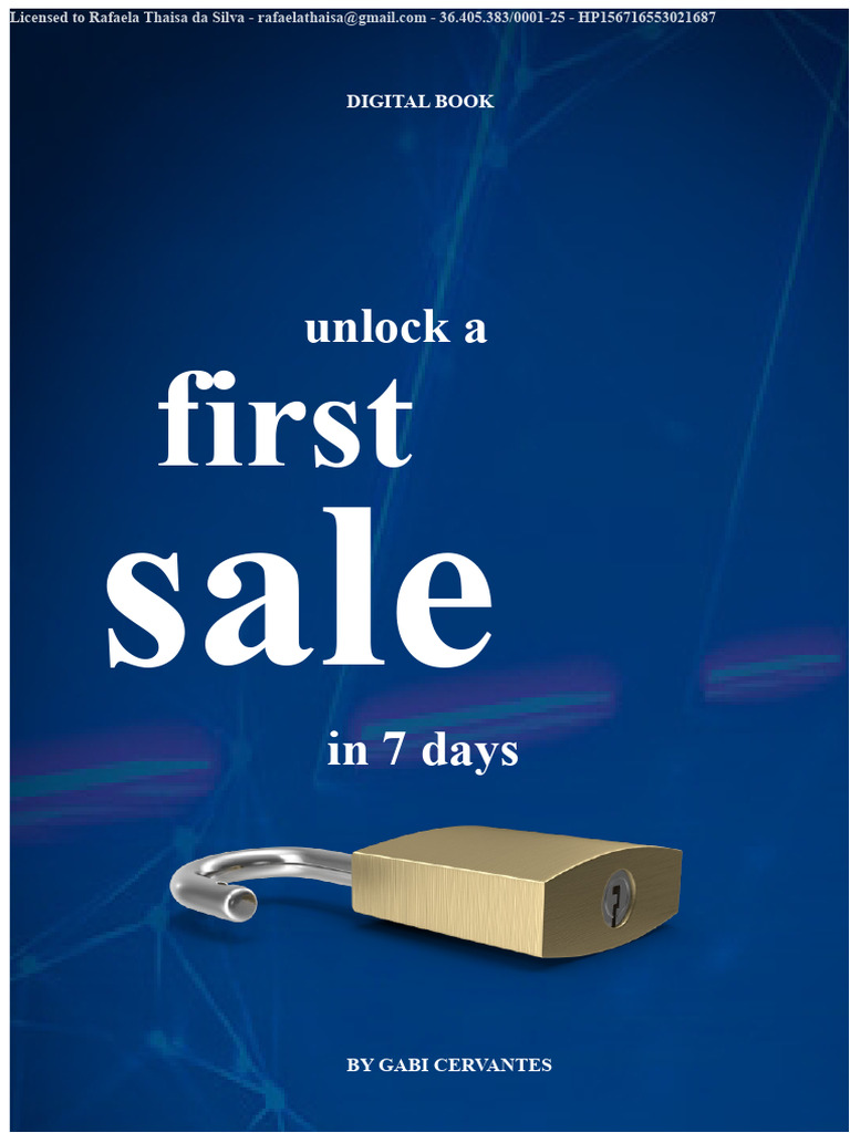 Make Your First Online Sale in 7 Days | PDF | Marketing | Digital Marketing