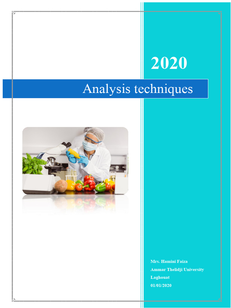 Food Analysis Techniques Overview | PDF | Ph | Chemistry
