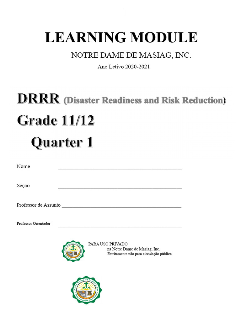 Módulo DRRR 12º Ano | PDF | Vulcão | Terremotos
