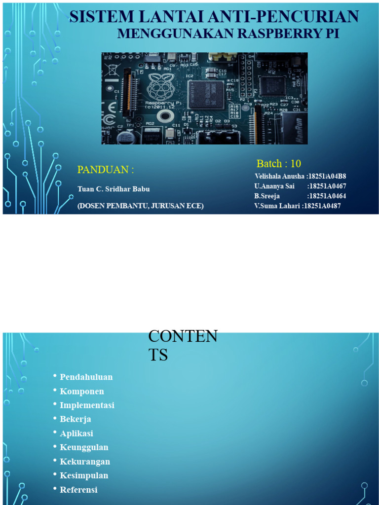 Sistem Lantai Anti-Pencurian IoT Raspberry Pi | PDF