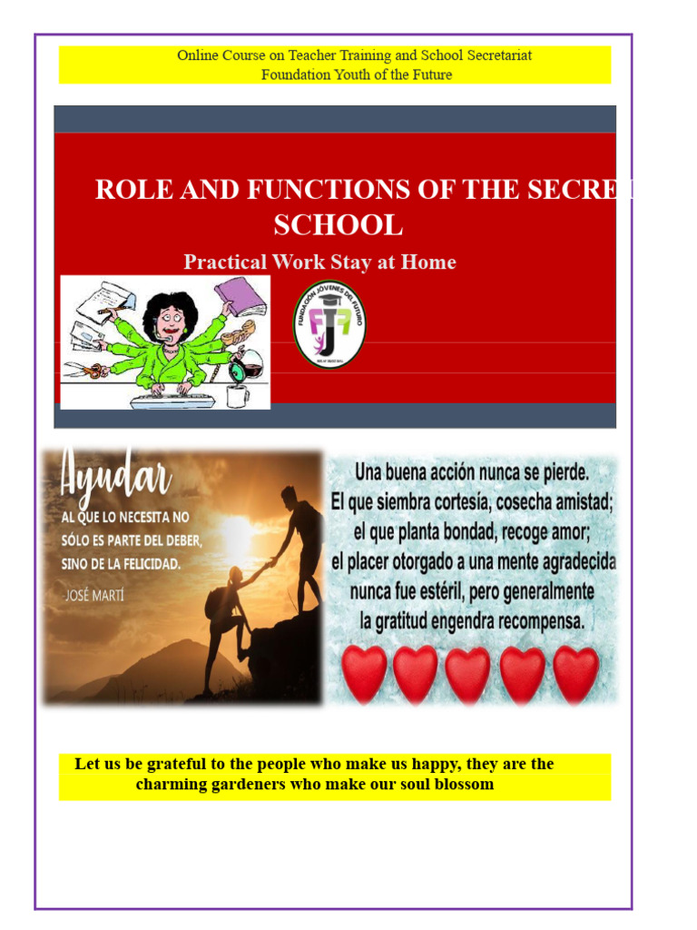 School Secretary Training Course Guide | PDF | Secretary | Educational ...