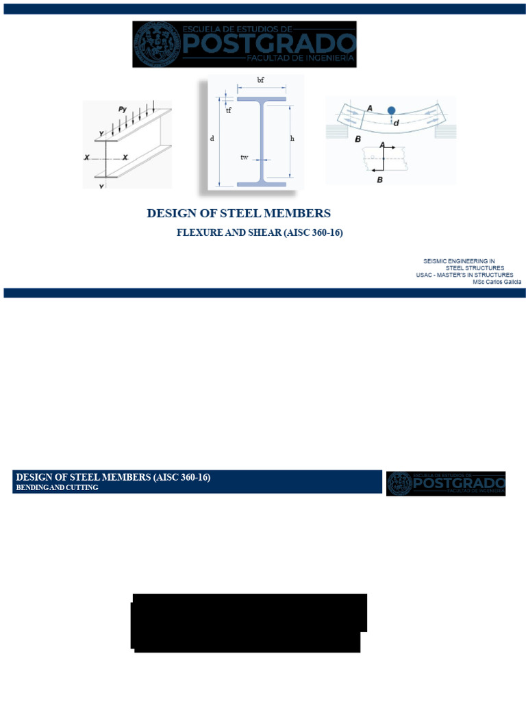 Steel Member Design: Flexure & Shear | PDF | Bending | Buckling